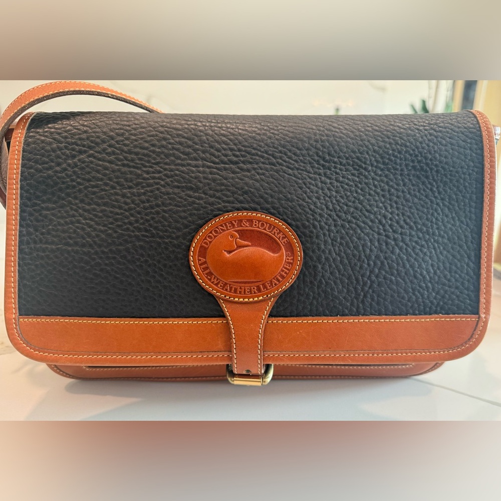 Dooney & Bourke Black and Brown Crossbody Bag